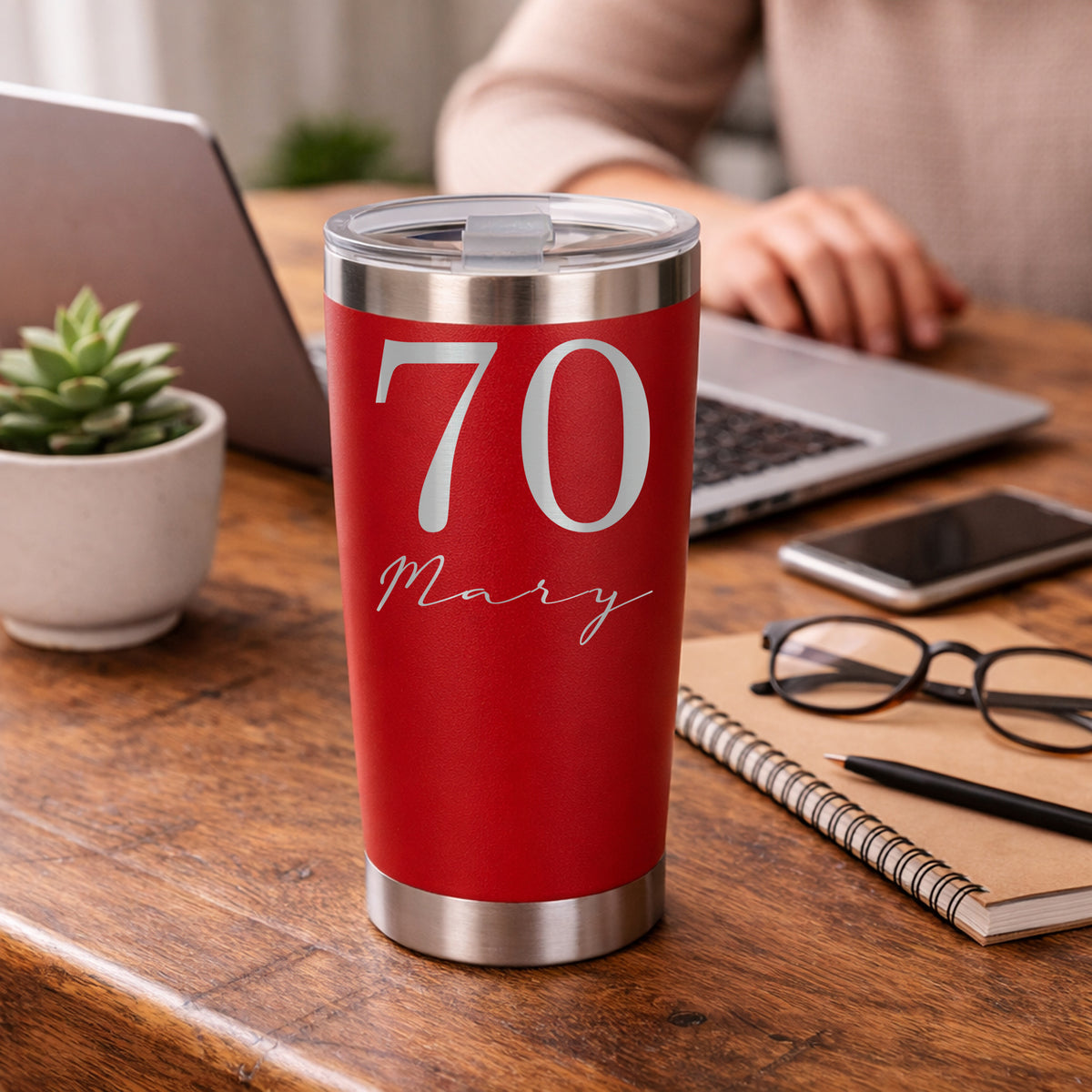 Red Thermal Metal Coffee Cup