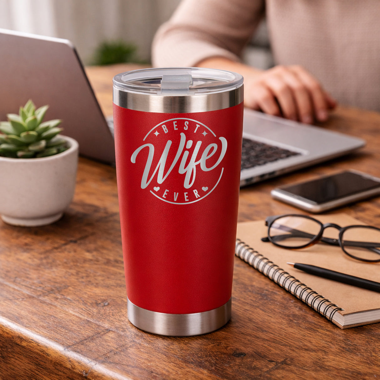 Red Thermal Metal Coffee Cup