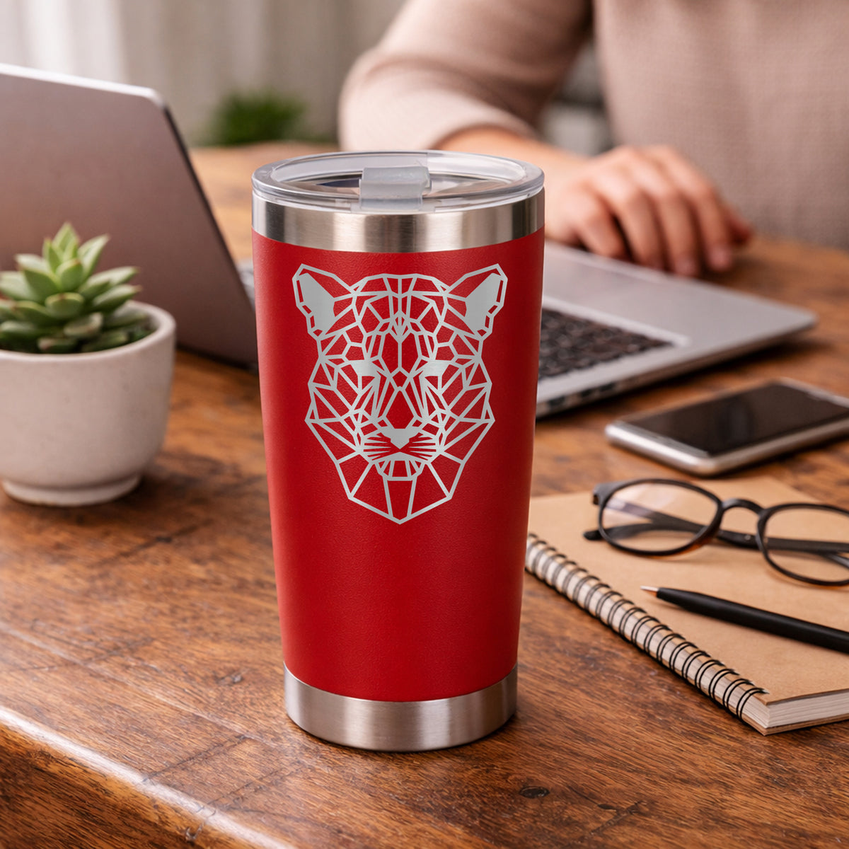 Red Thermal Metal Coffee Cup