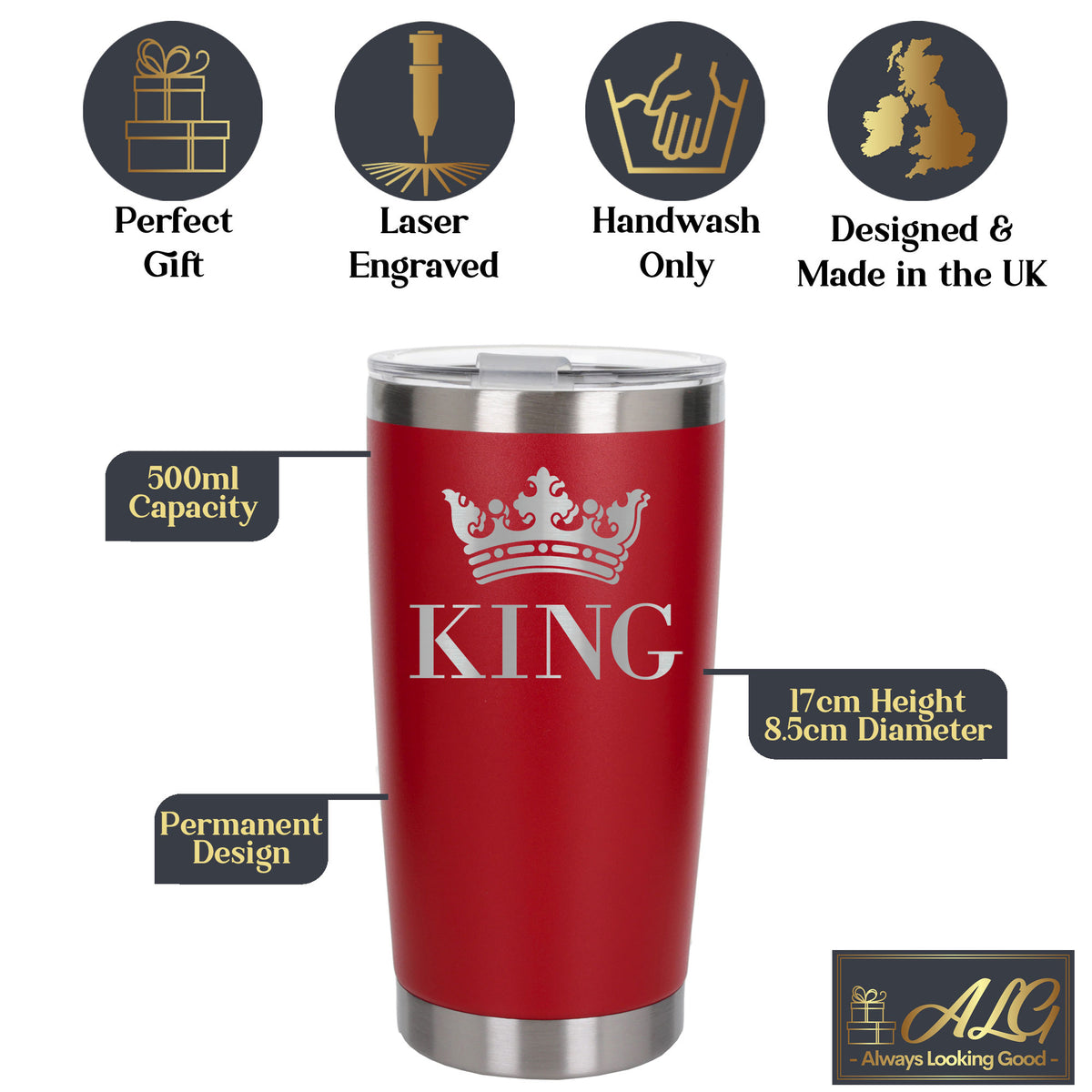 Red Thermal Metal Coffee Cup