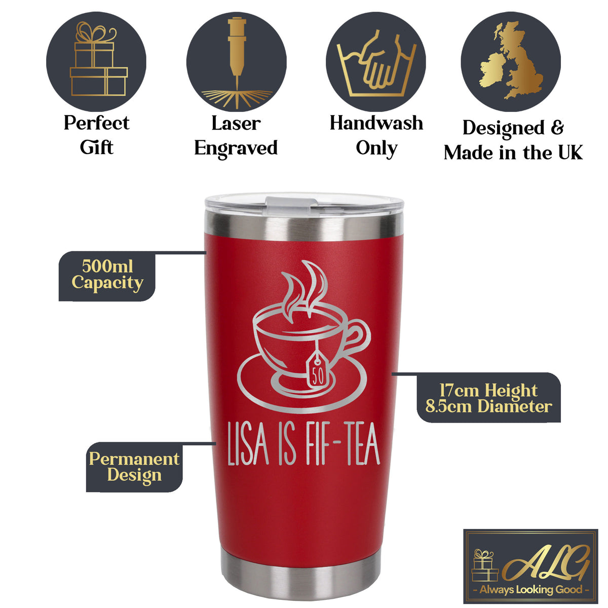 Red Thermal Metal Coffee Cup