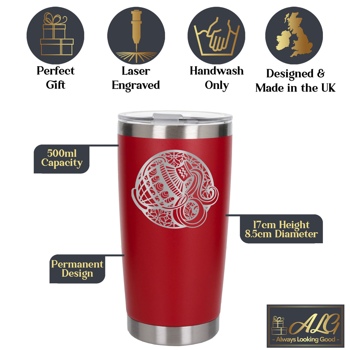 Red Thermal Metal Coffee Cup