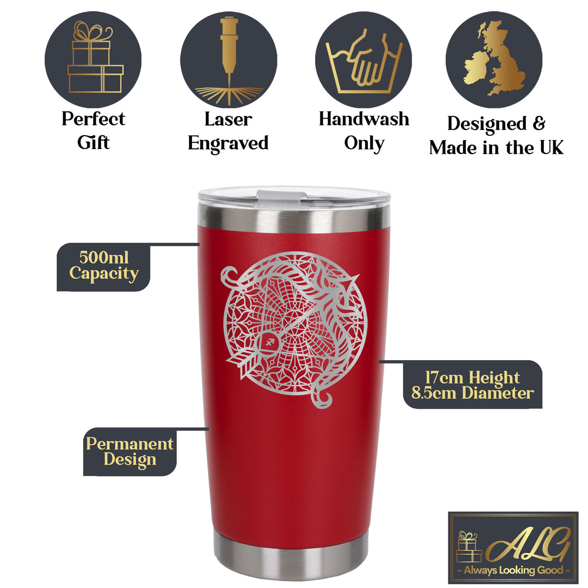 Red Thermal Metal Coffee Cup