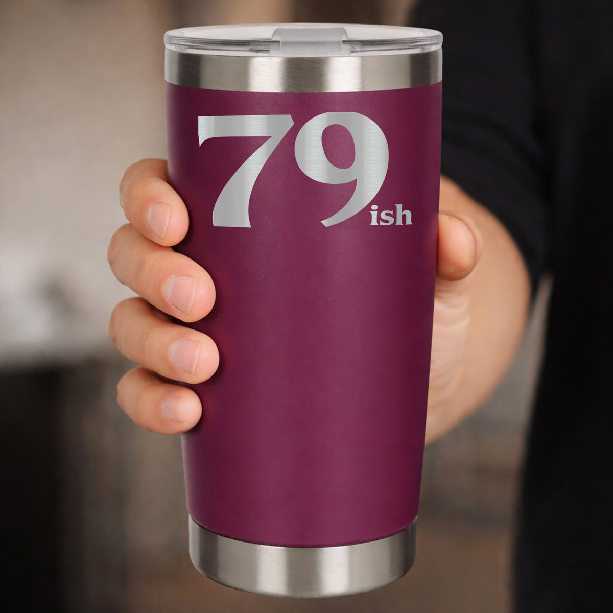 Dark Pink Thermal Metal Coffee Cup