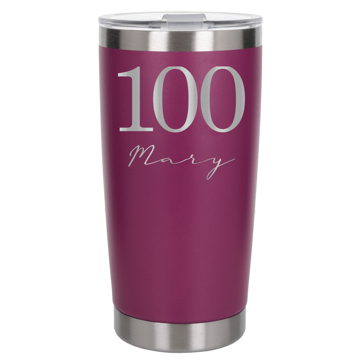 Dark Pink Thermal Metal Coffee Cup