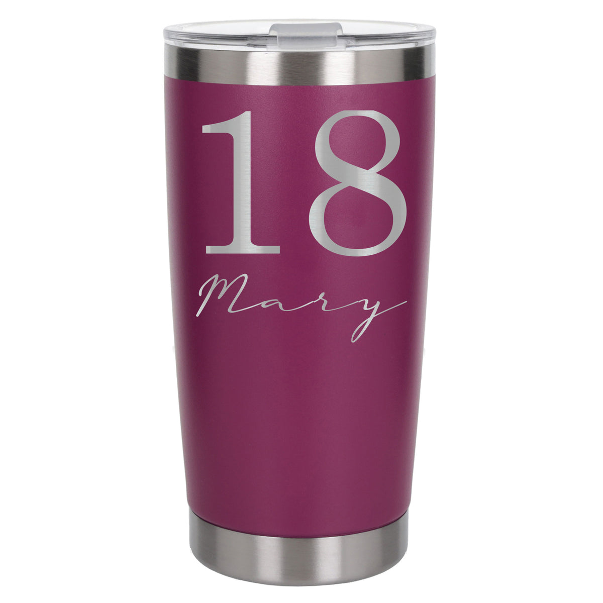 Dark Pink Thermal Metal Coffee Cup