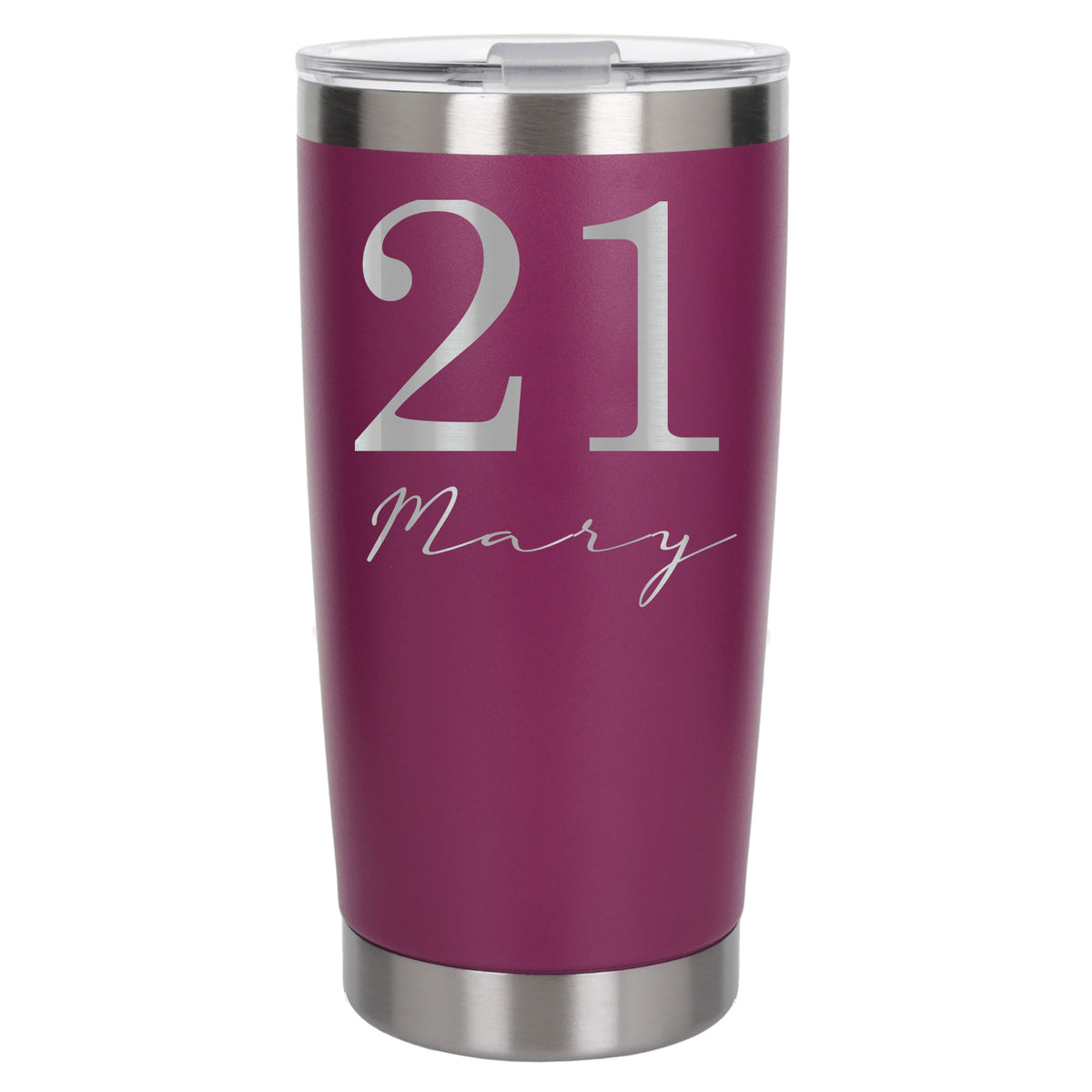 Dark Pink Thermal Metal Coffee Cup