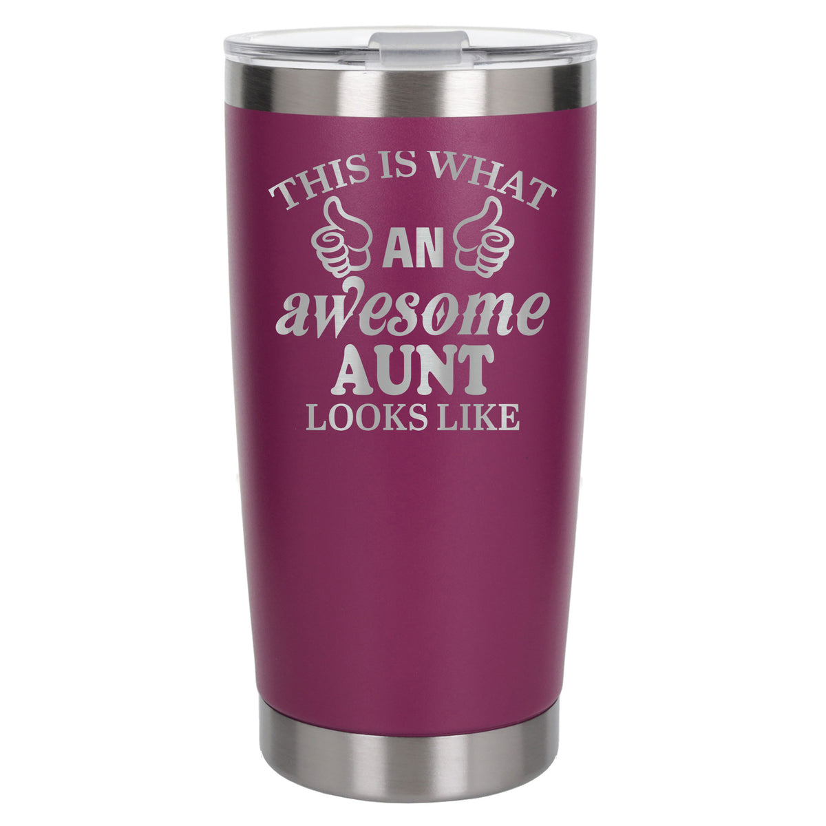 Dark Pink Thermal Metal Coffee Cup