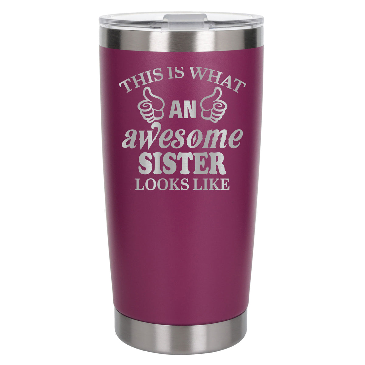 Dark Pink Thermal Metal Coffee Cup