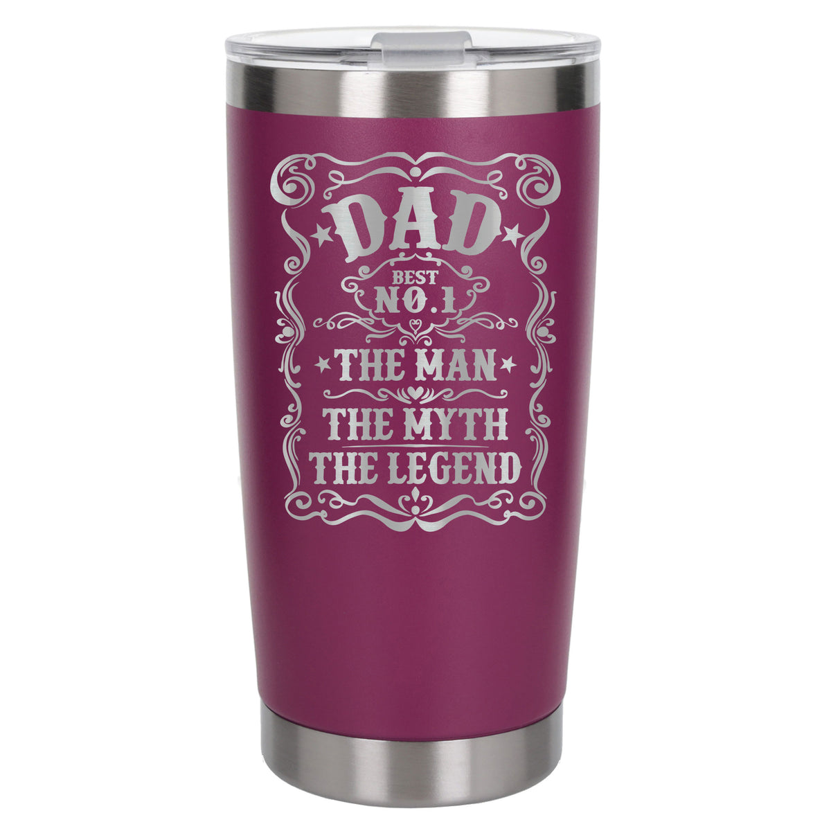 Dark Pink Thermal Metal Coffee Cup