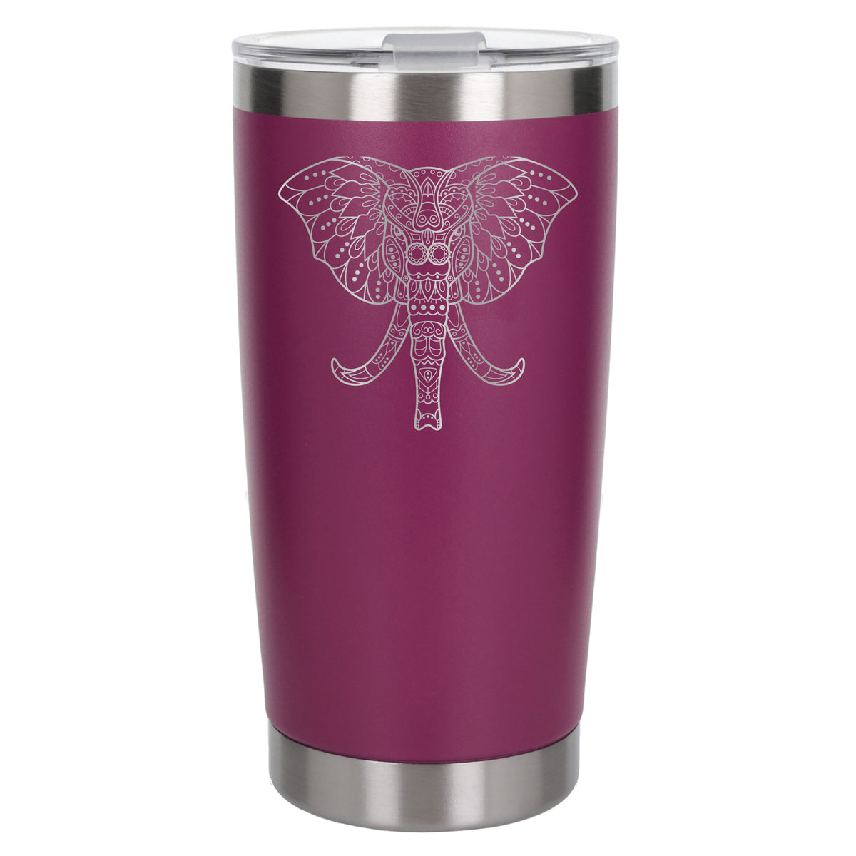 Dark Pink Thermal Metal Coffee Cup