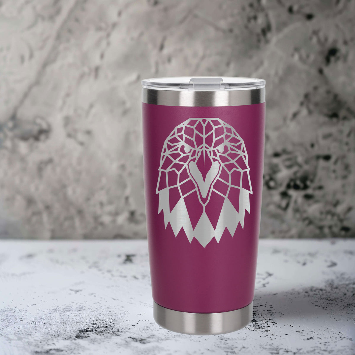 Dark Pink Thermal Metal Coffee Cup