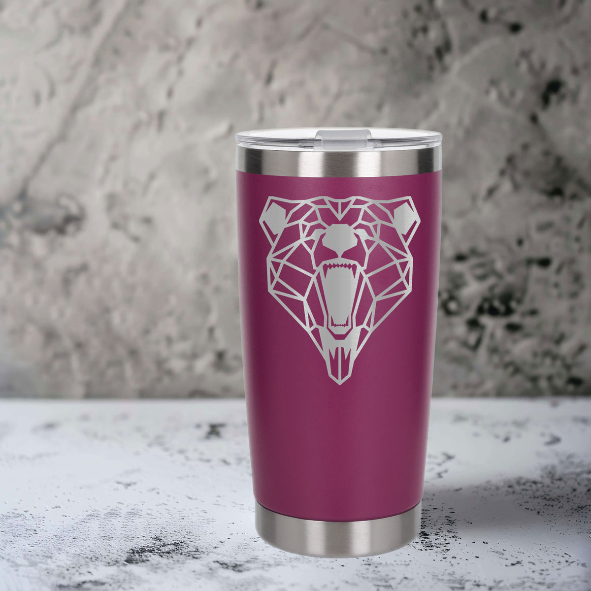 Dark Pink Thermal Metal Coffee Cup