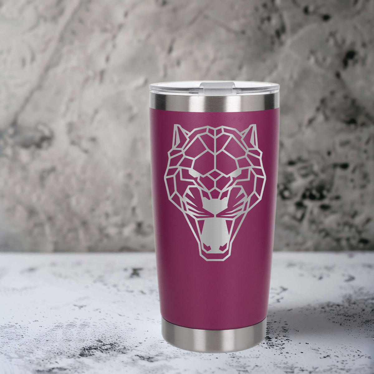 Dark Pink Thermal Metal Coffee Cup