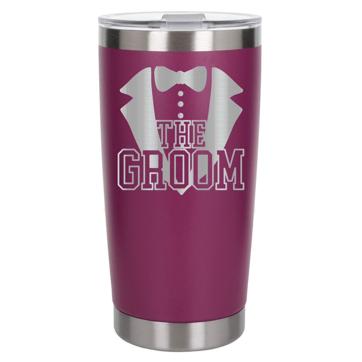 Dark Pink Thermal Metal Coffee Cup