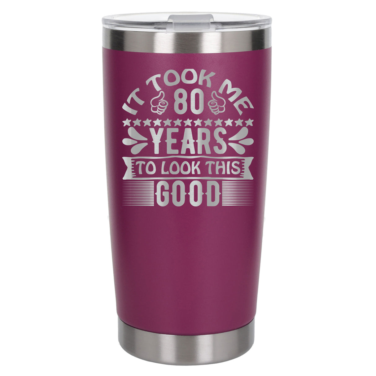 Dark Pink Thermal Metal Coffee Cup