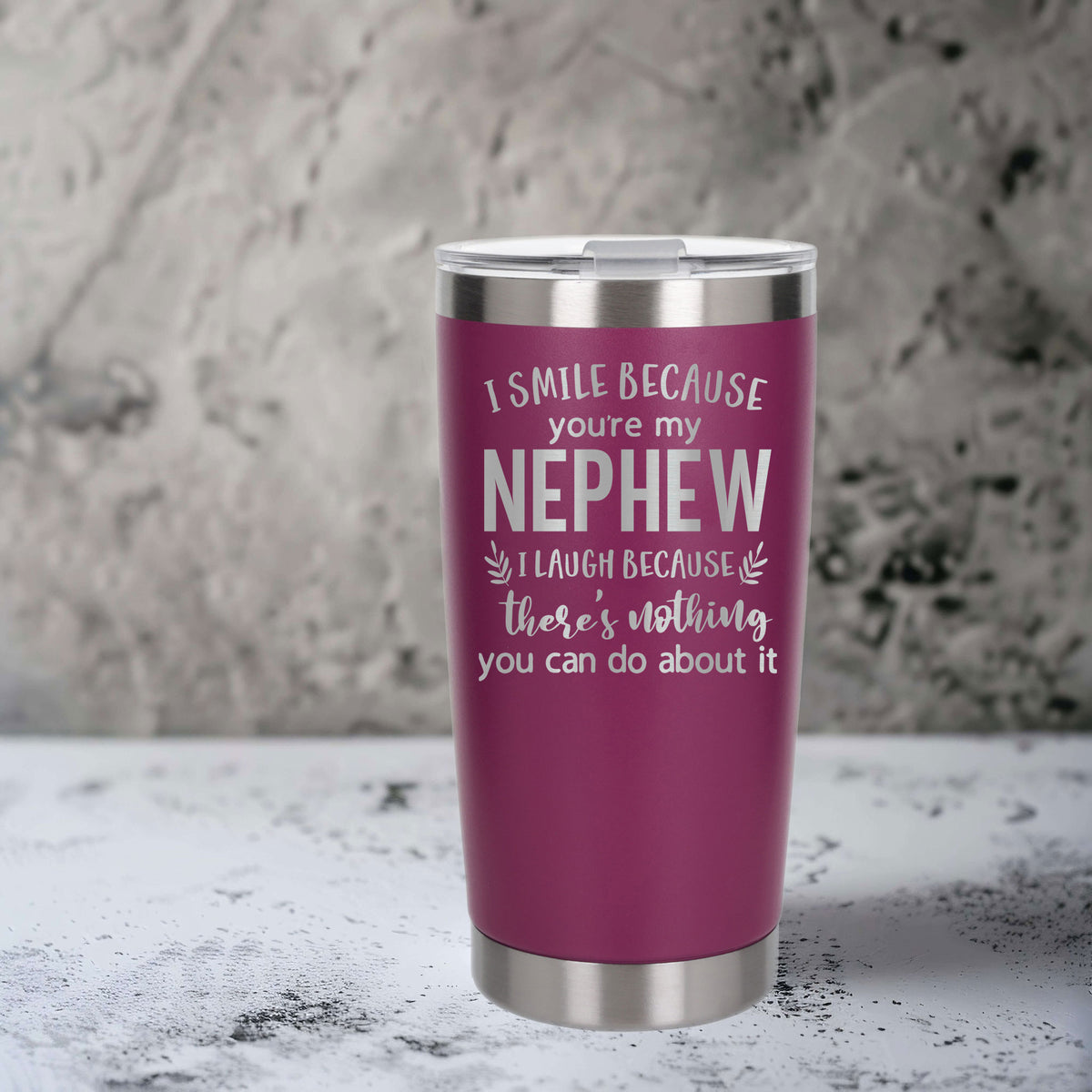 Dark Pink Thermal Metal Coffee Cup