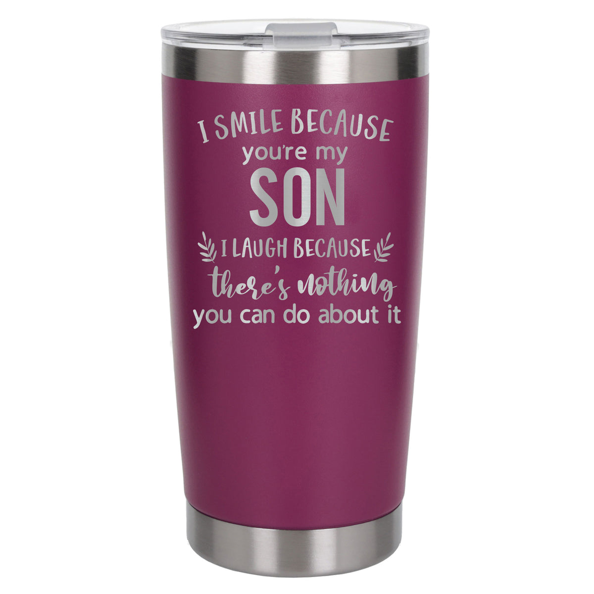 Dark Pink Thermal Metal Coffee Cup