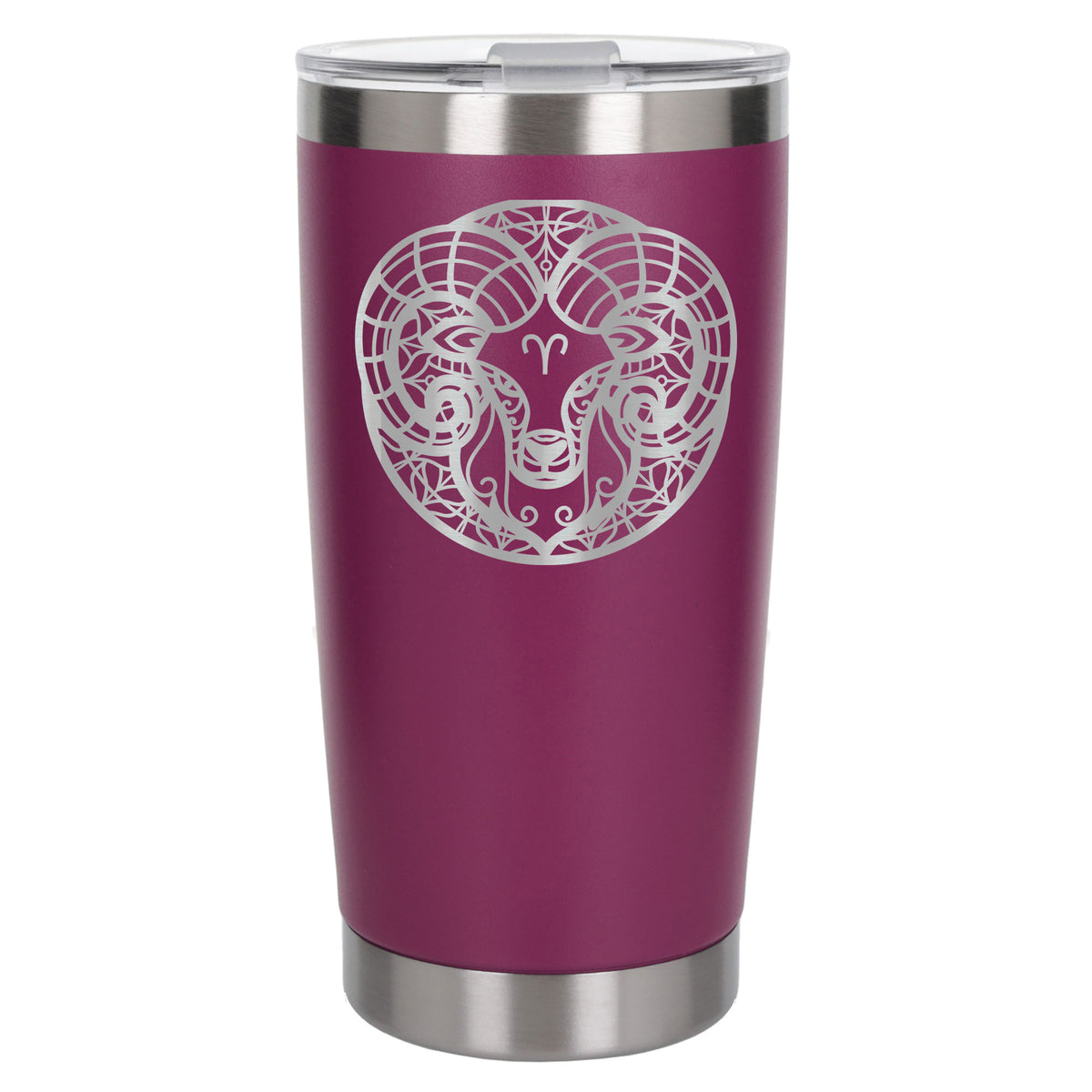 Dark Pink Thermal Metal Coffee Cup
