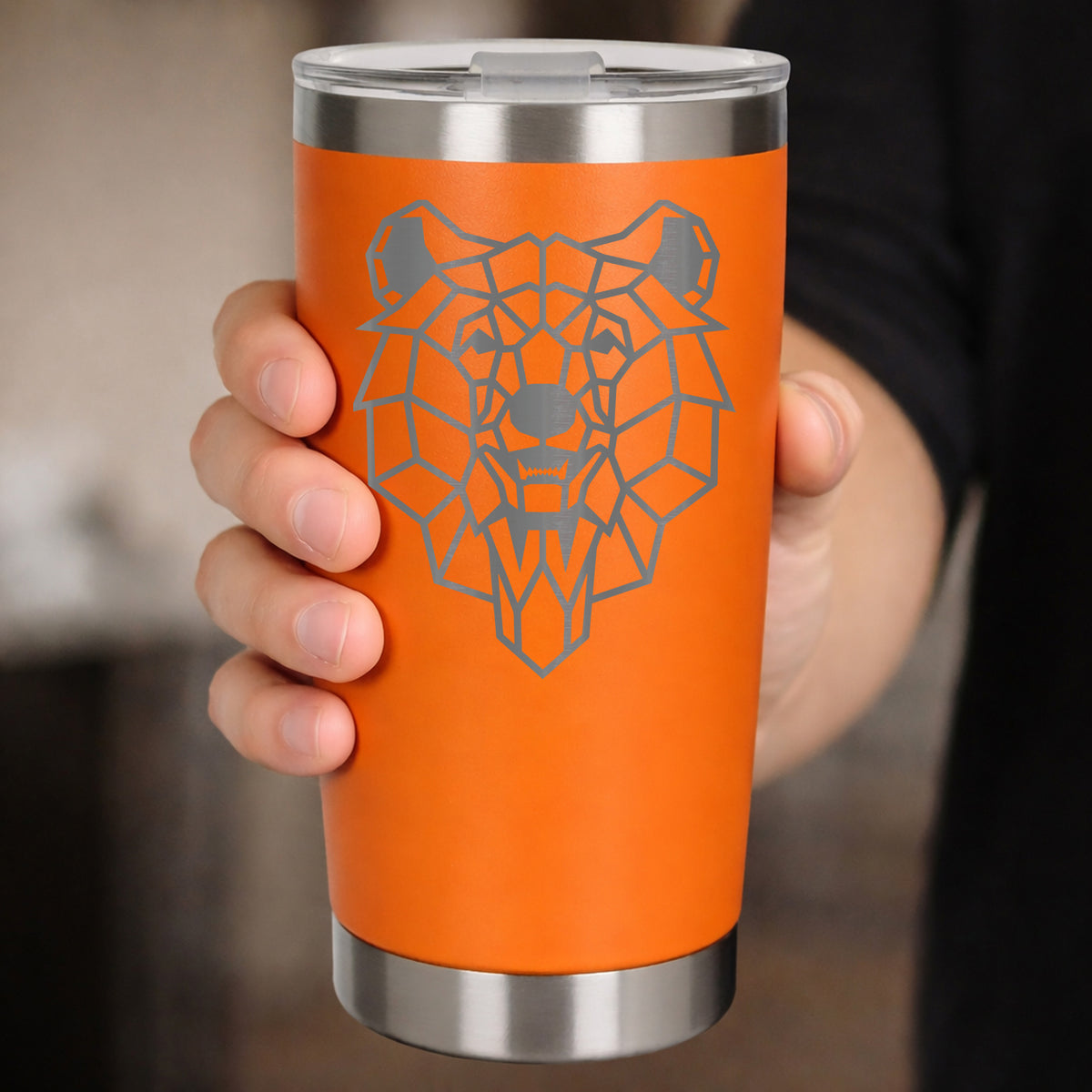Orange Thermal Metal Coffee Cup