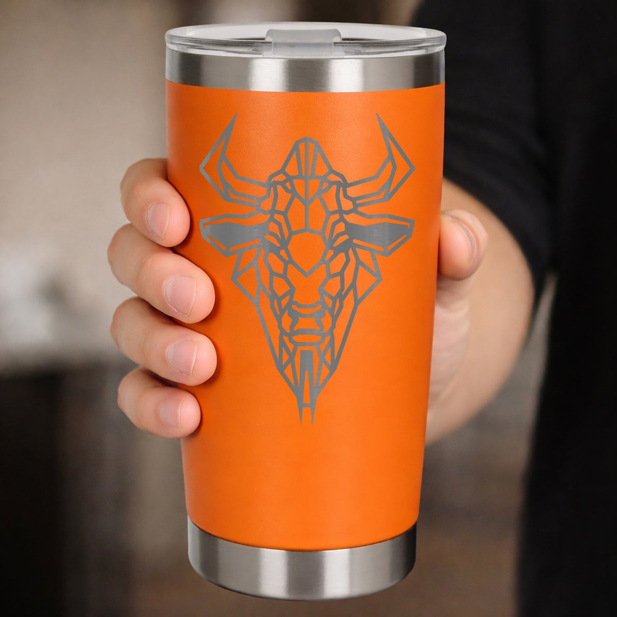Orange Thermal Metal Coffee Cup