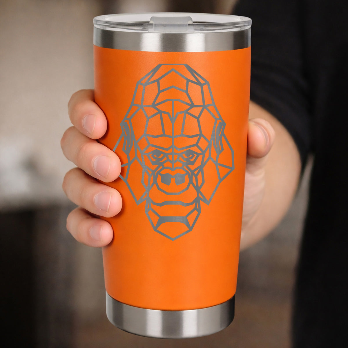Orange Thermal Metal Coffee Cup