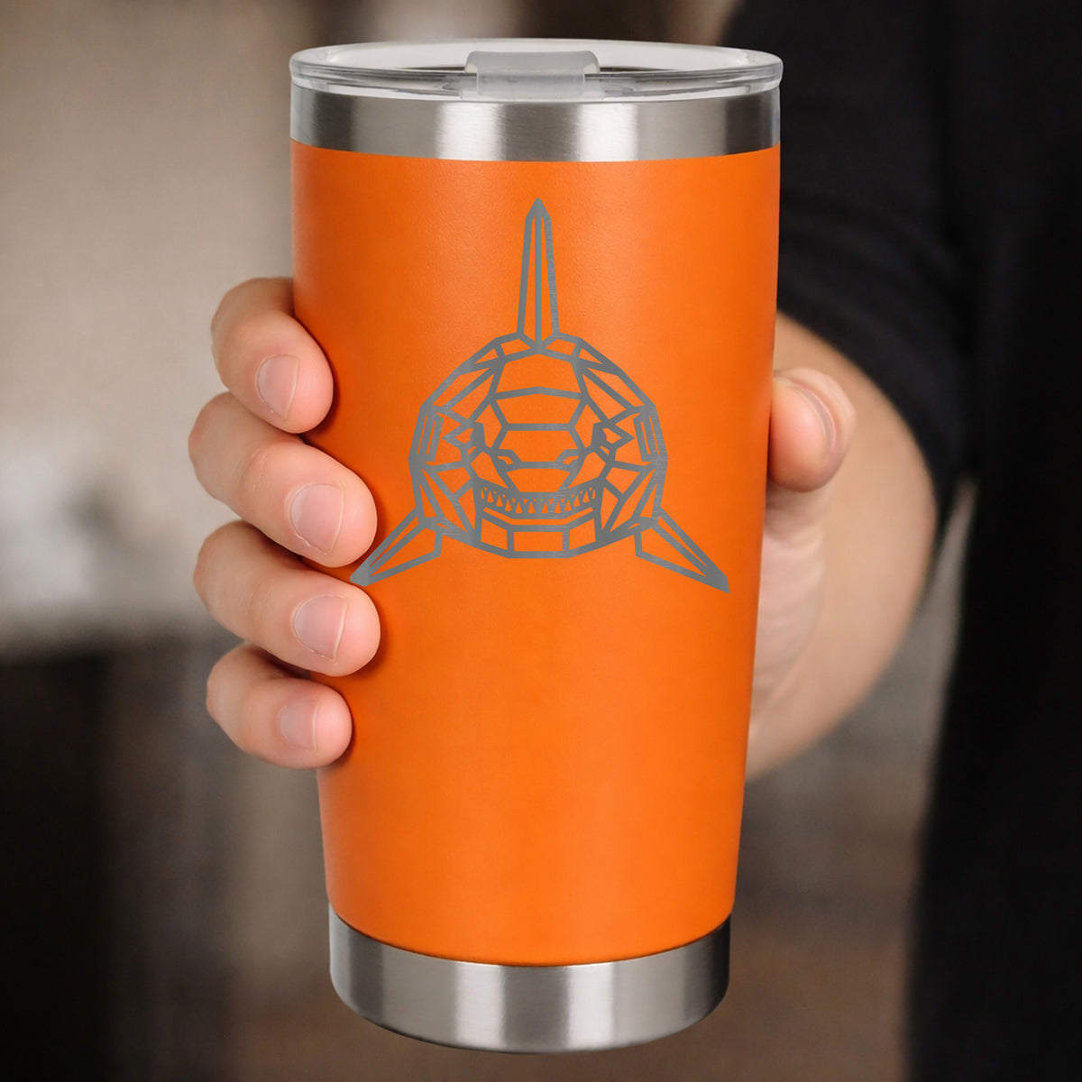 Orange Thermal Metal Coffee Cup
