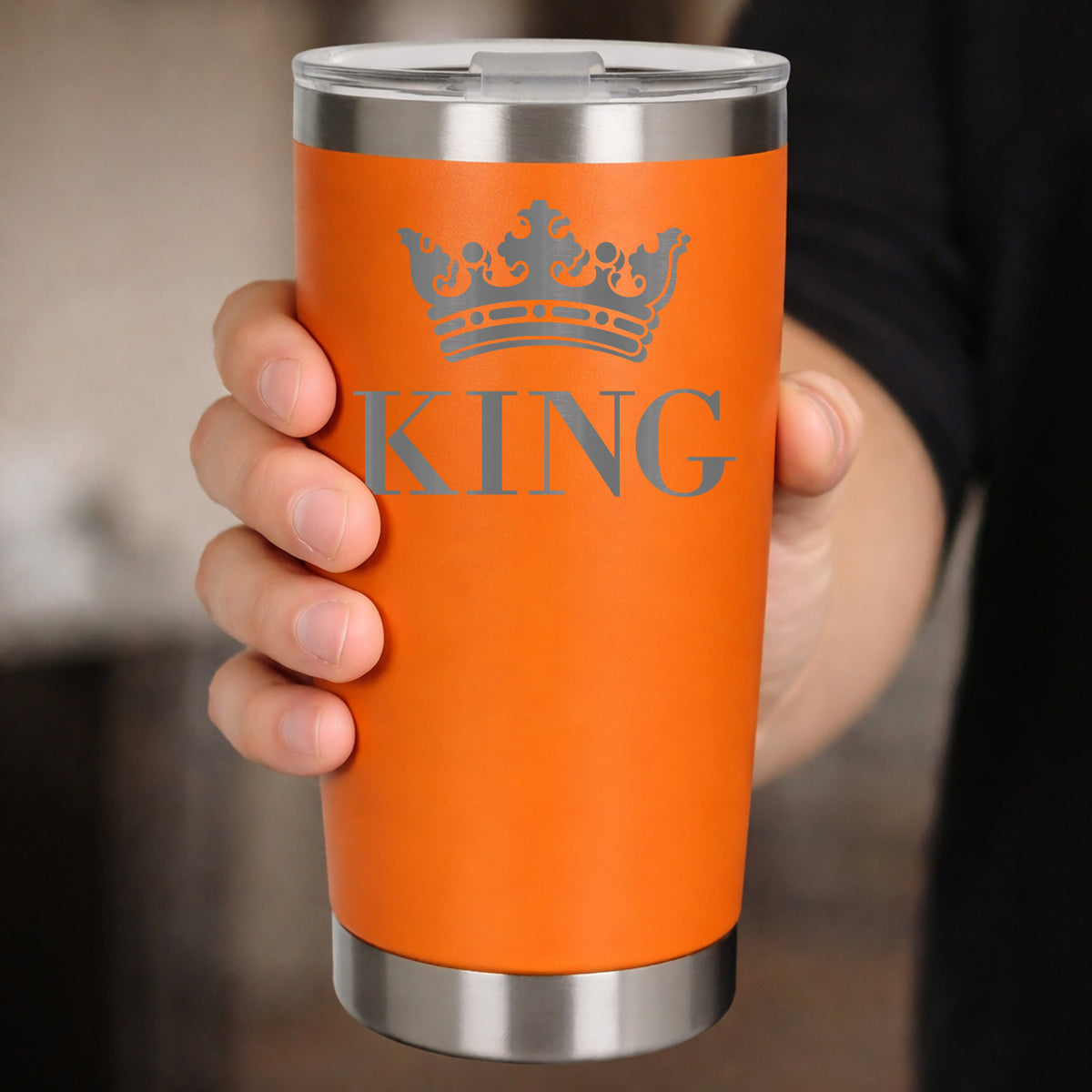 Orange Thermal Metal Coffee Cup