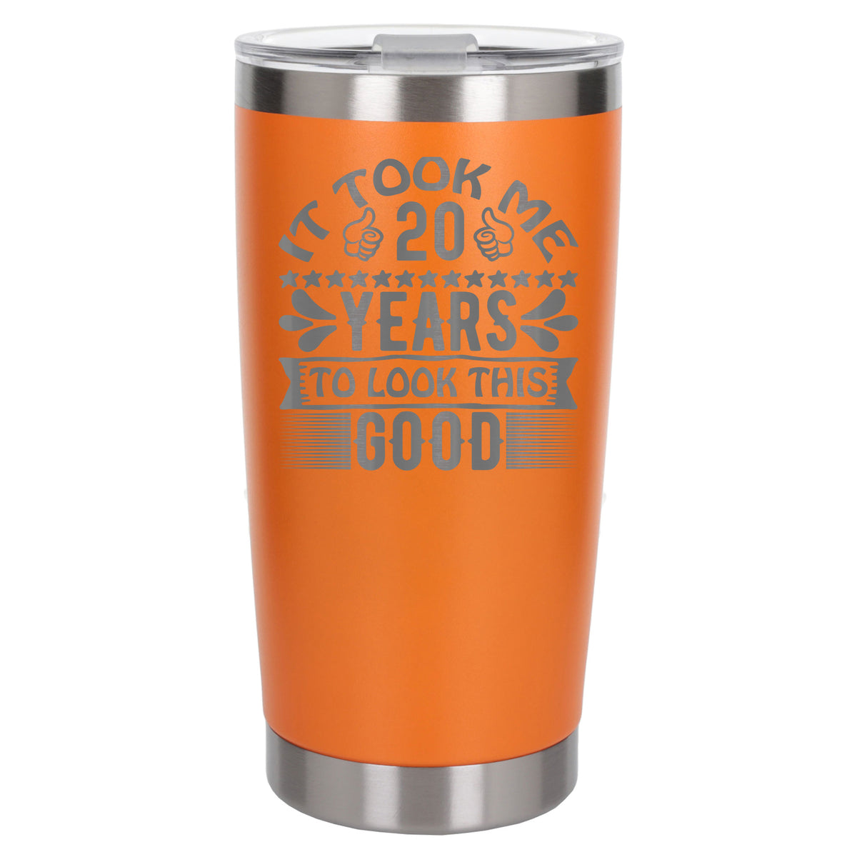 Orange Thermal Metal Coffee Cup