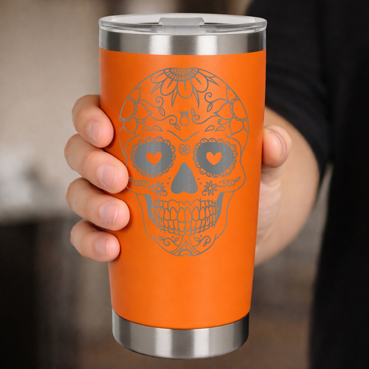 Orange Thermal Metal Coffee Cup