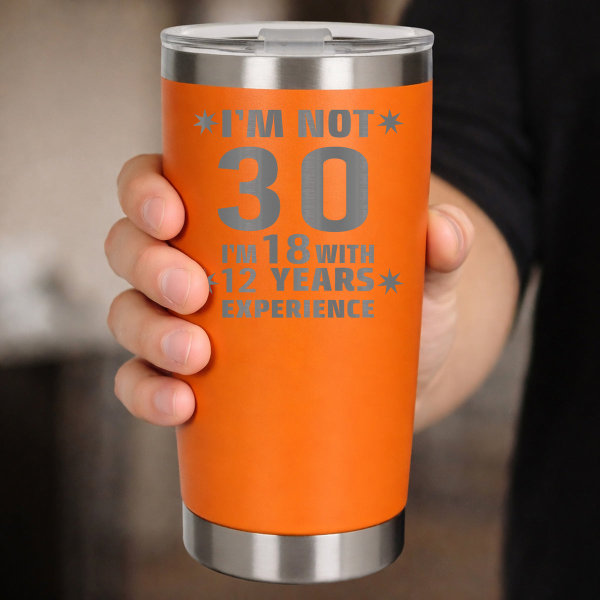 Orange Thermal Metal Coffee Cup