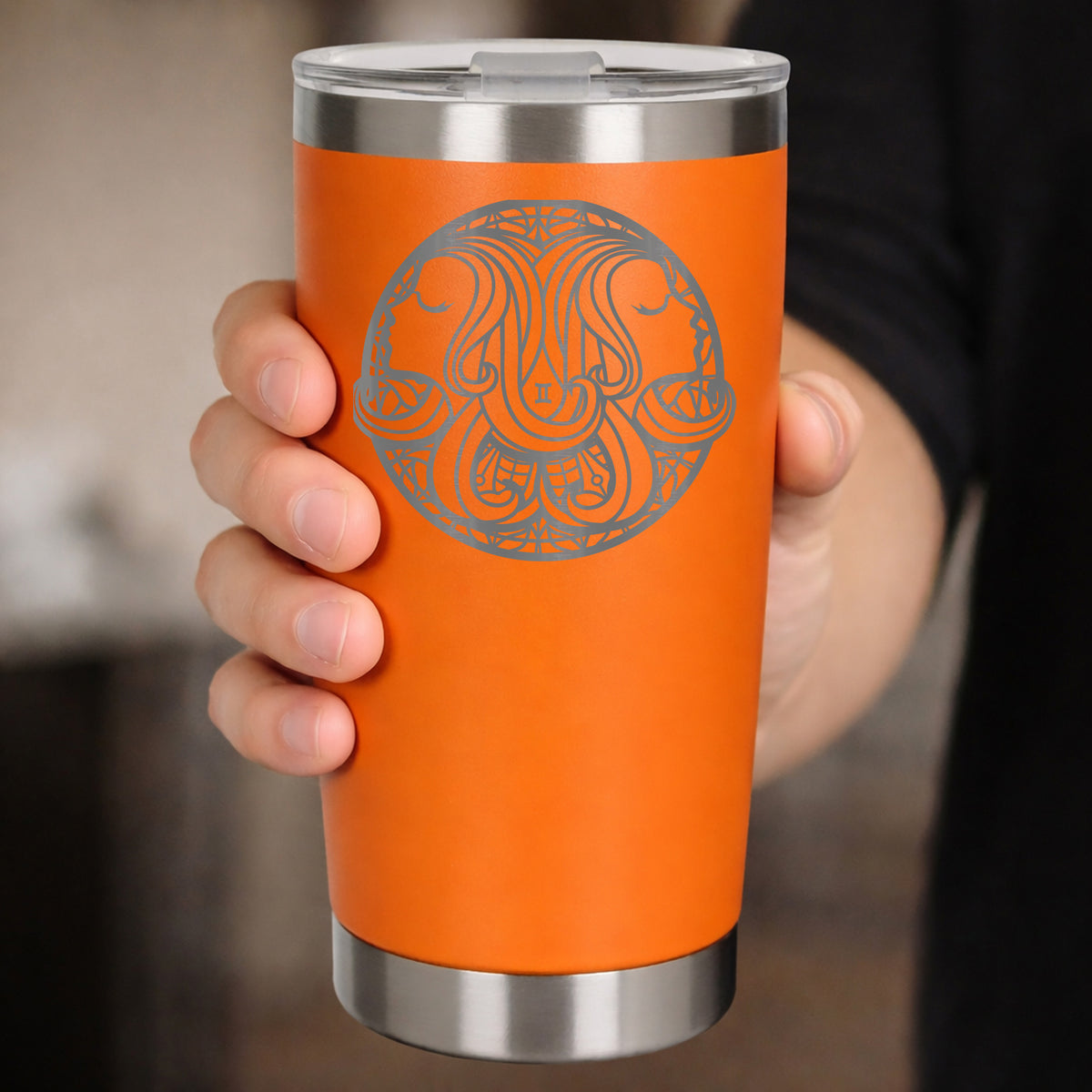 Orange Thermal Metal Coffee Cup