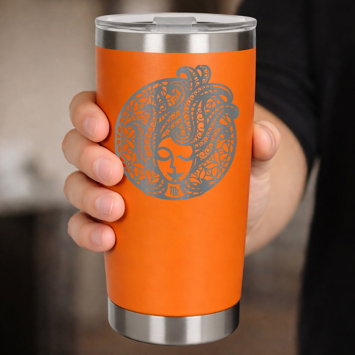Orange Thermal Metal Coffee Cup