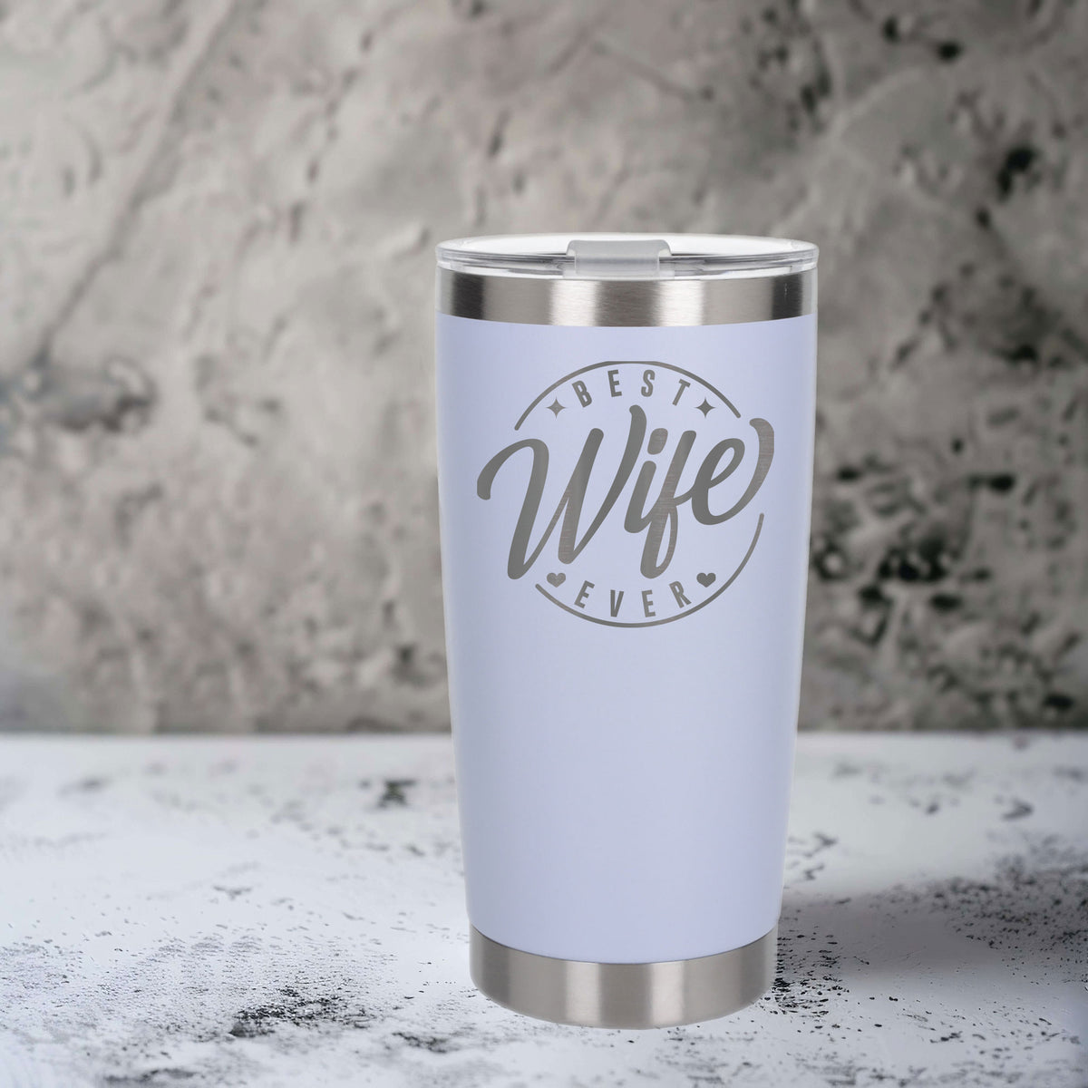 White Thermal Metal Coffee Cup