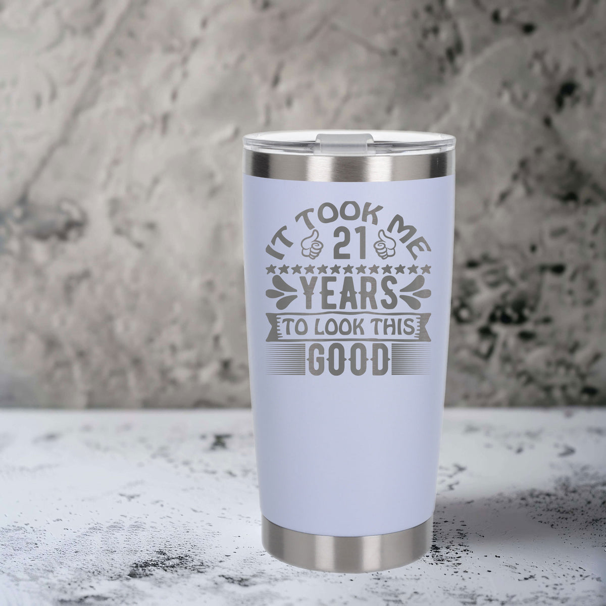 White Thermal Metal Coffee Cup