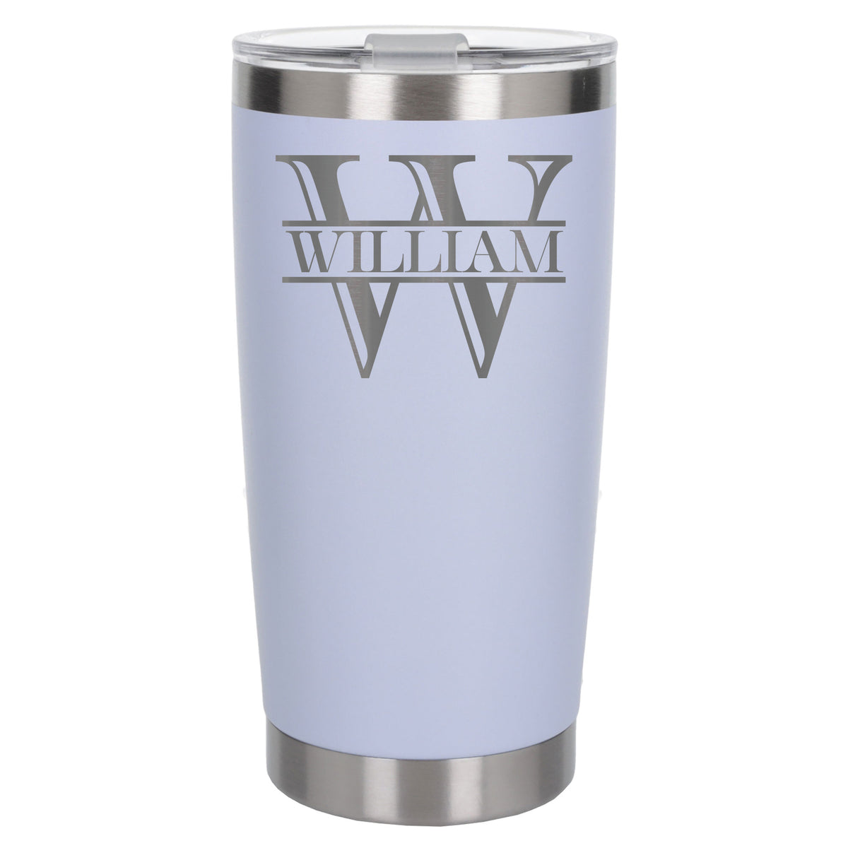 Personalised Split Monogram Birthday Thermal Metal Coffee Cup | Engraved Travel Mug