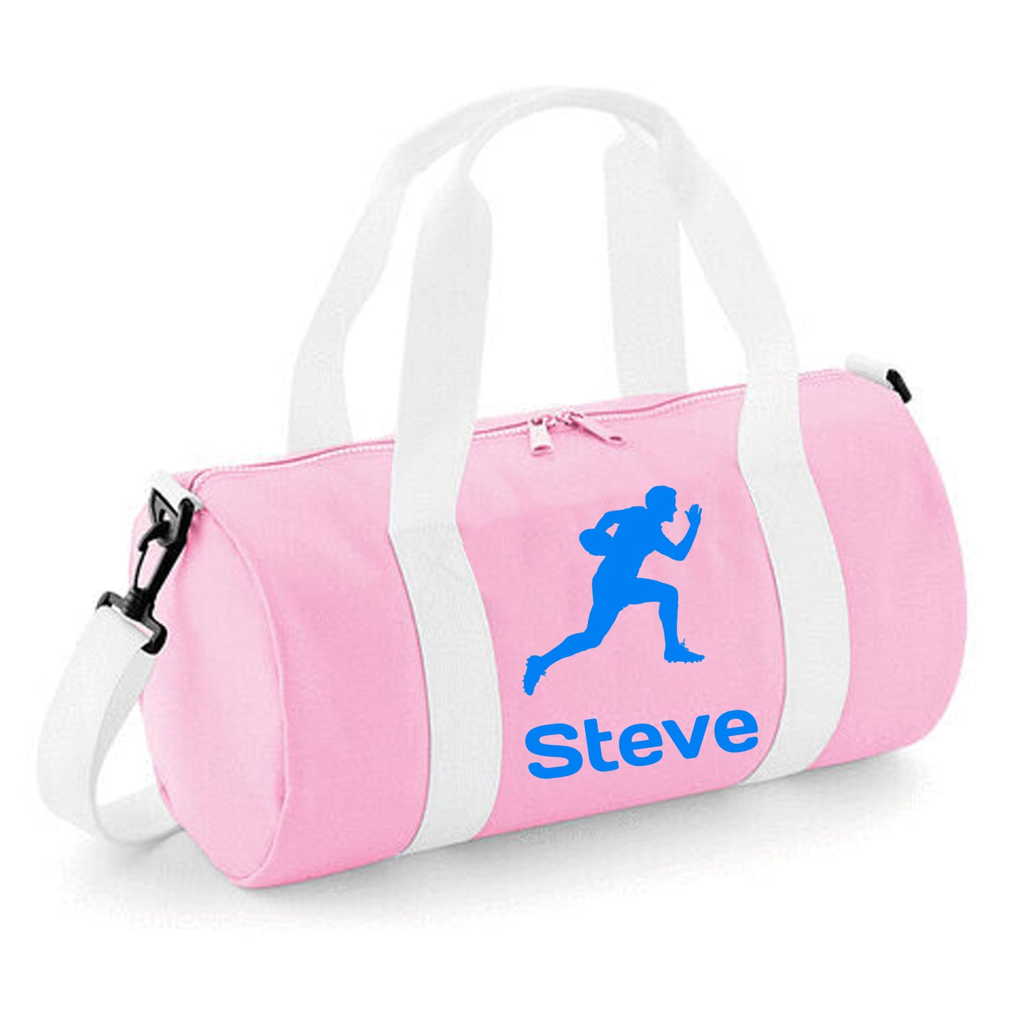 Personalised Rugby Side On Player Barrel Sports Bag with Name