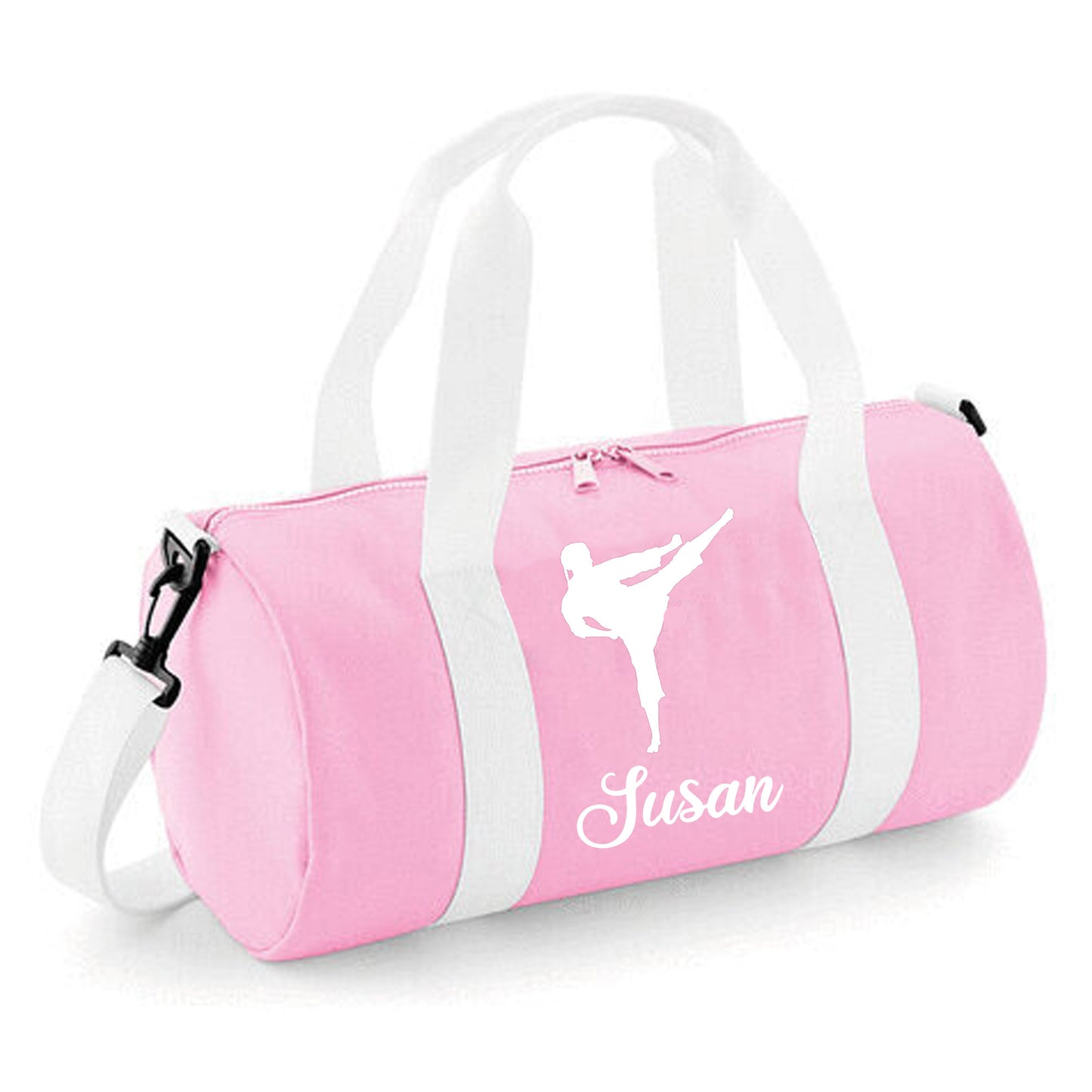 Personalised Karate Kick Design Barrel Bag for kids