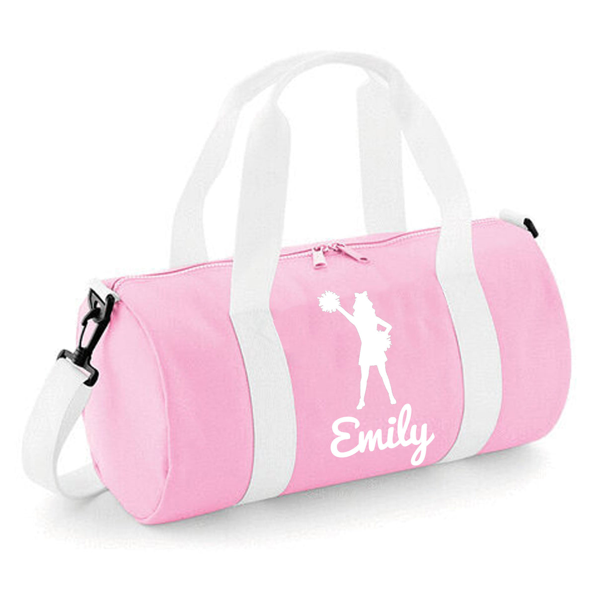 Personalised Cheerleader Barrel Bag | Kids Sports Holdall with Name