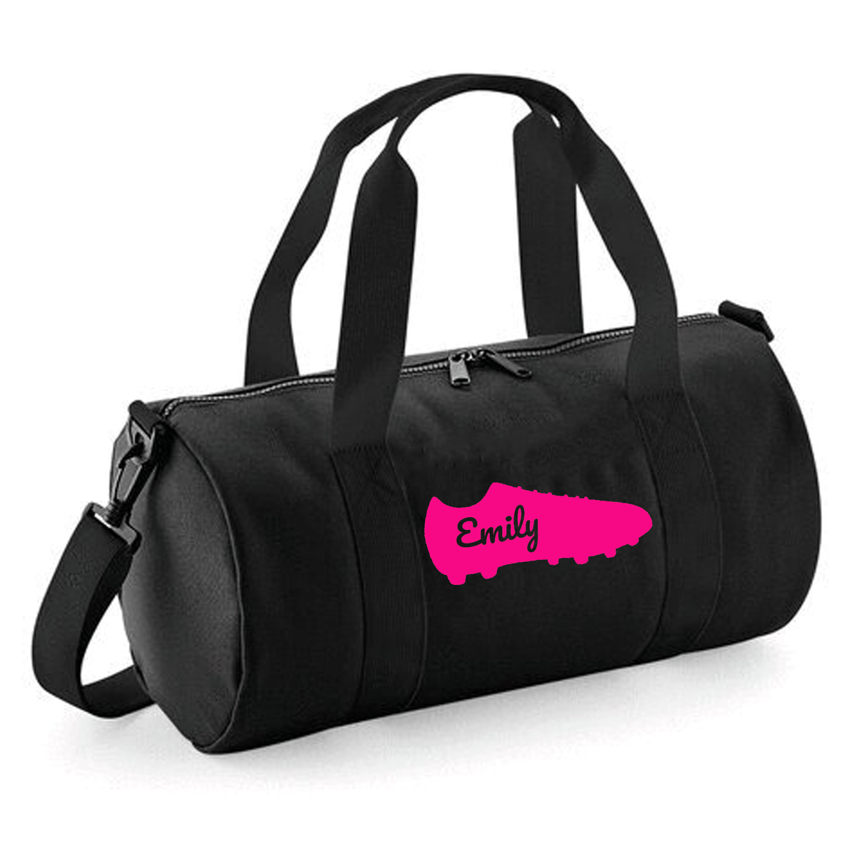 Personalised Football Boot Barrel Bag | Kids Sports Holdall with Name
