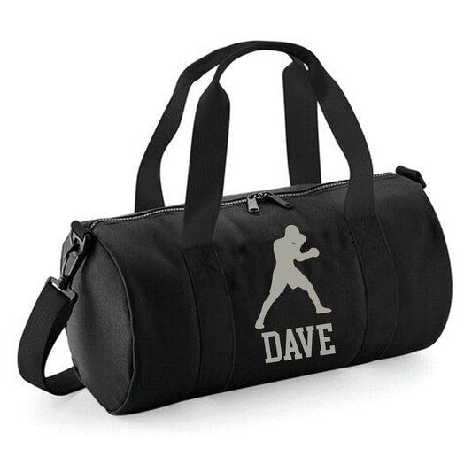 Personalised Boxer Sports Design Barrel Bag with Name