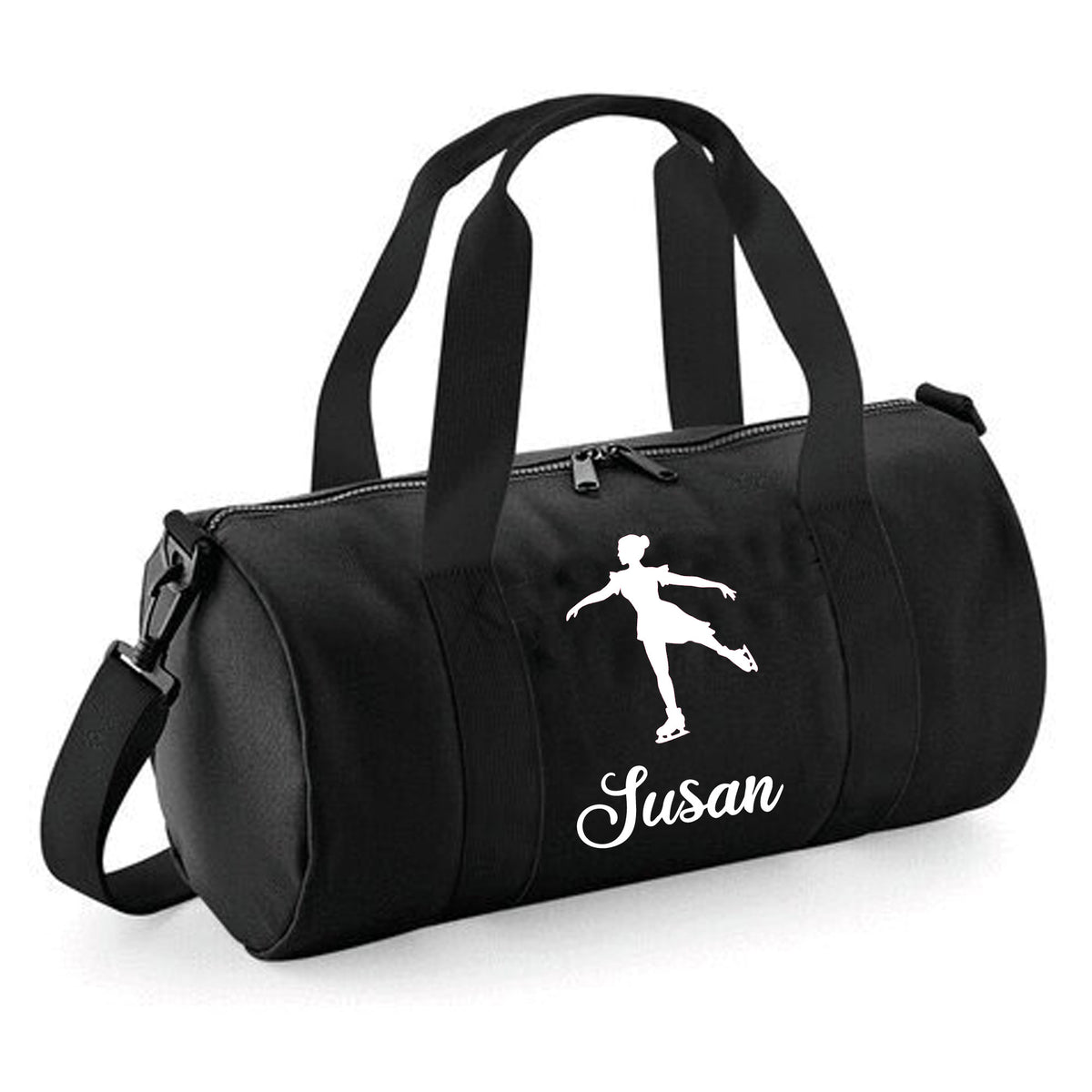 Personalised Ice Skater Barrel Bag | Kids Sports Holdall with Name