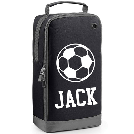 Personalised Football Boot Bag – Custom Design with Name - Always Looking Good - - Black