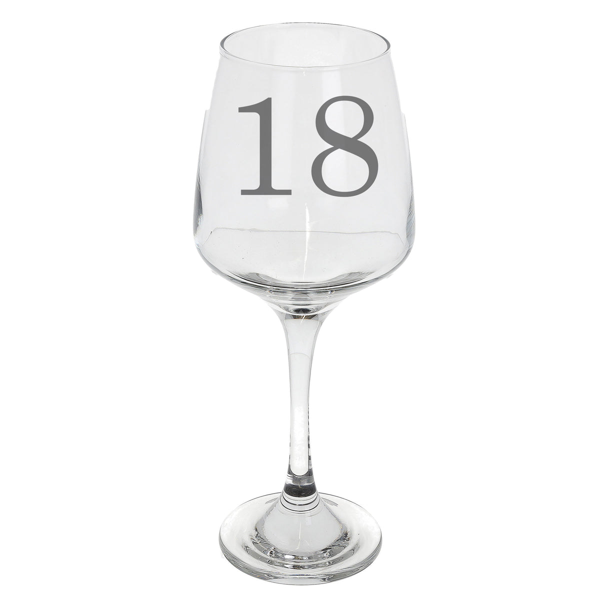 Personalised Age & Name Engraved Wine Glass – Milestone Birthday Gift