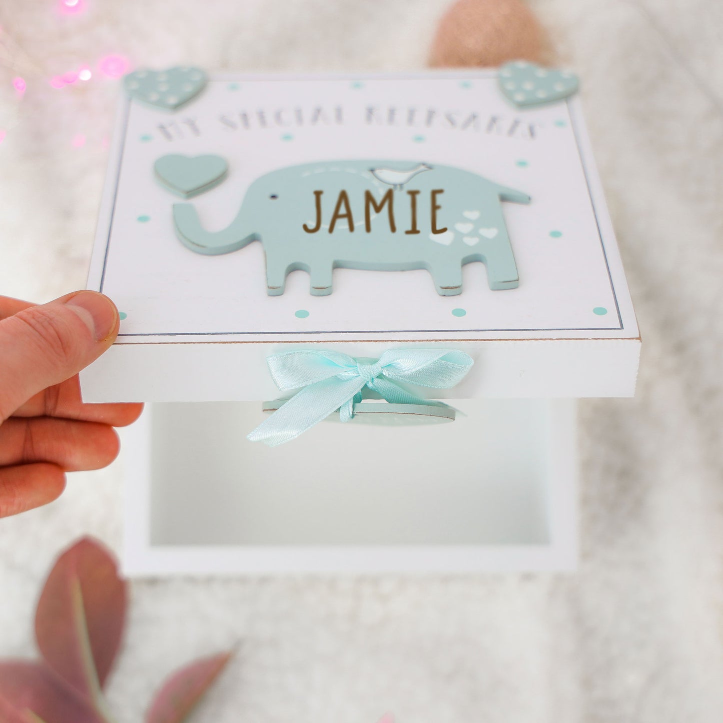 Blue Personalised Baby Keepsake Box  - Always Looking Good -   