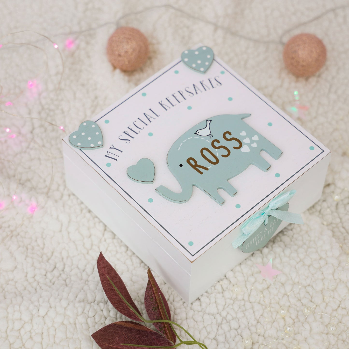 Blue Personalised Baby Keepsake Box  - Always Looking Good -   