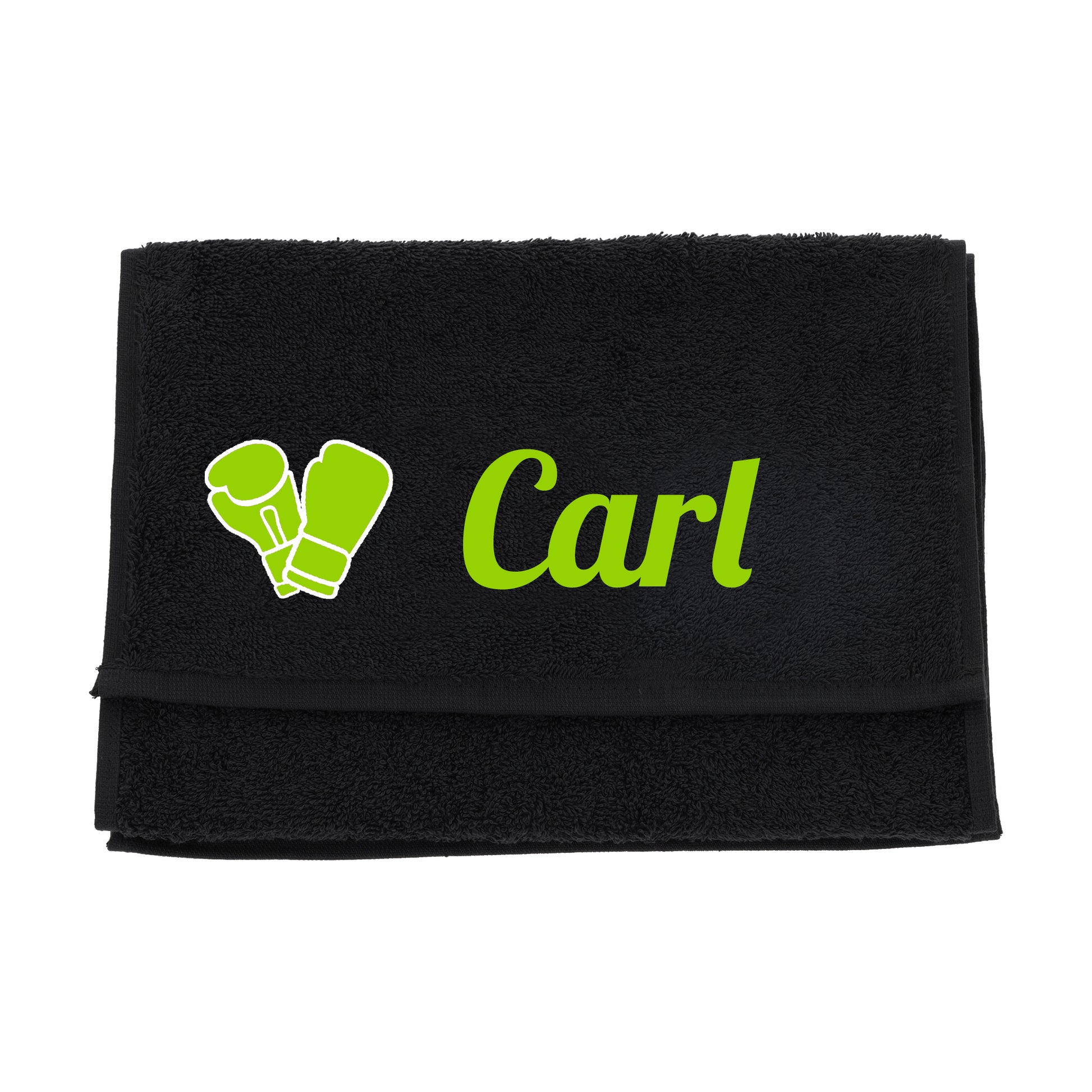 Personalised Embroidered Boxing Towel  - Always Looking Good - Black  