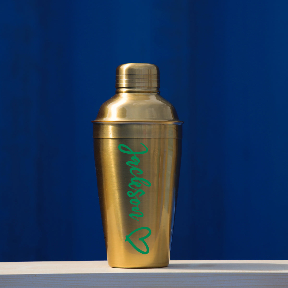 Personalised Gold Cocktail Shaker Set with Margarita Glass Gift Set - Always Looking Good - Shaker Only