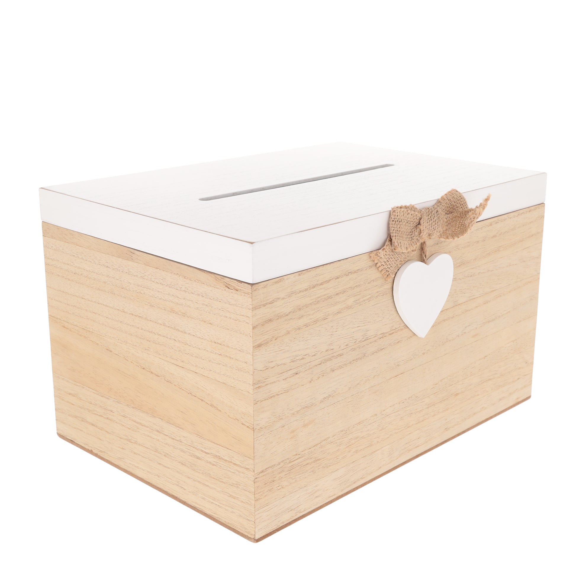 Blank Wedding or Party Card White & Wooden Memory PostBox Craft Create your Own  - Always Looking Good -