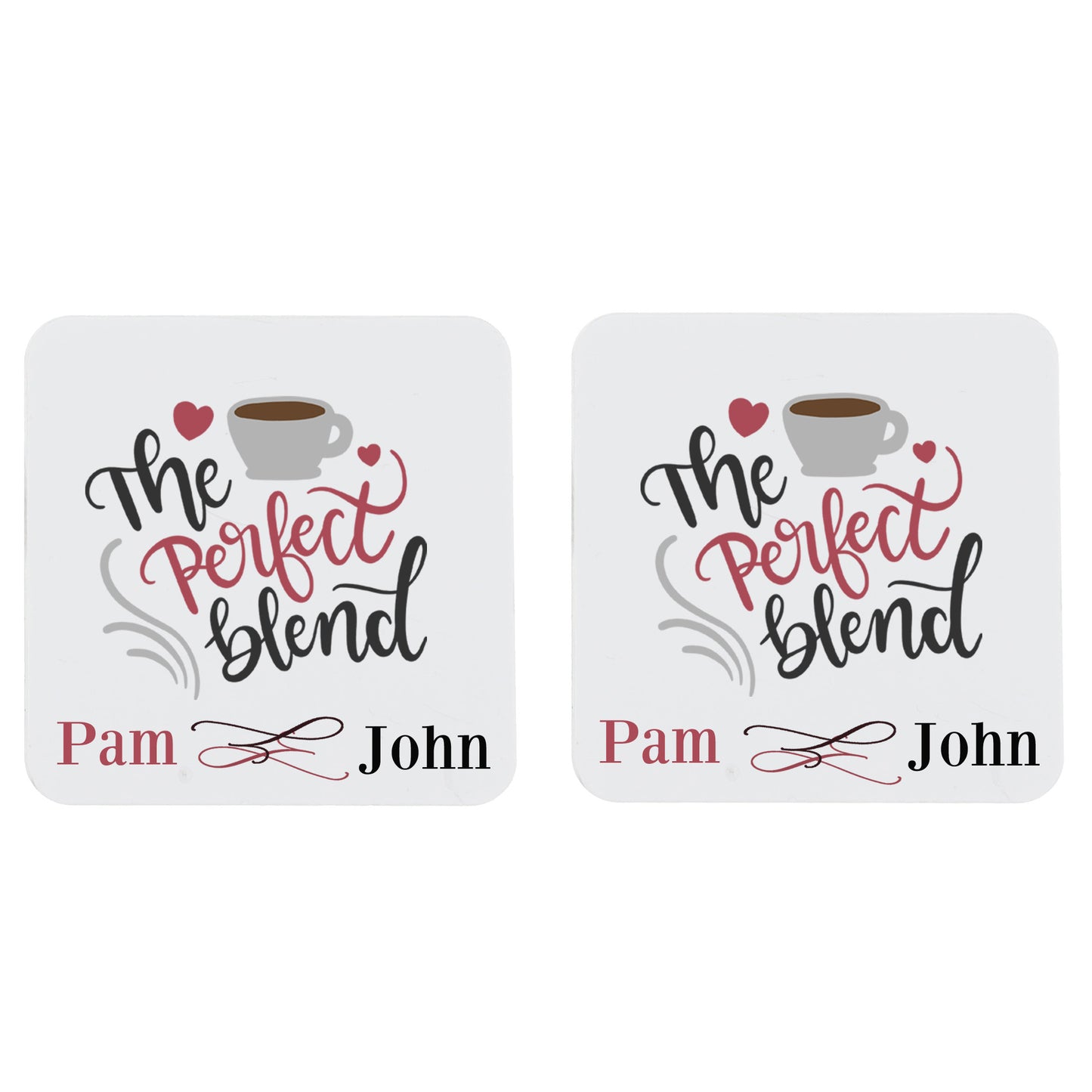 Personalised Perfect Blend Couples Set of Two Mugs With Names